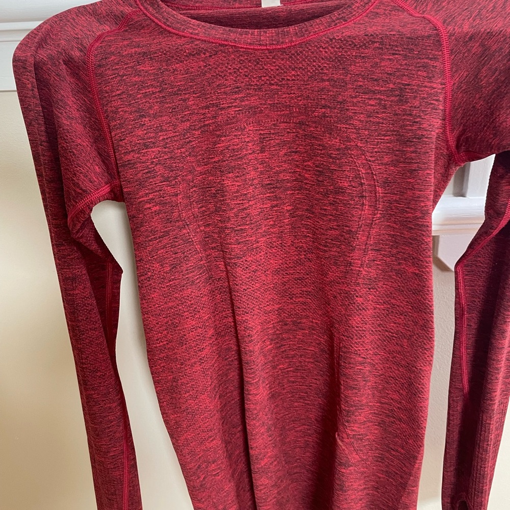 Lululemon Athletica Red Crew Neck Sweater